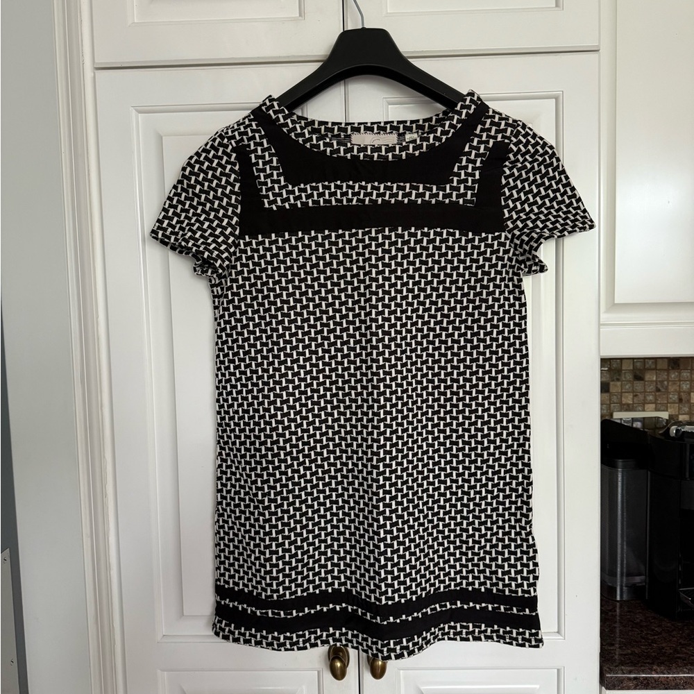 Anthropologie Black and White Patterned Dress